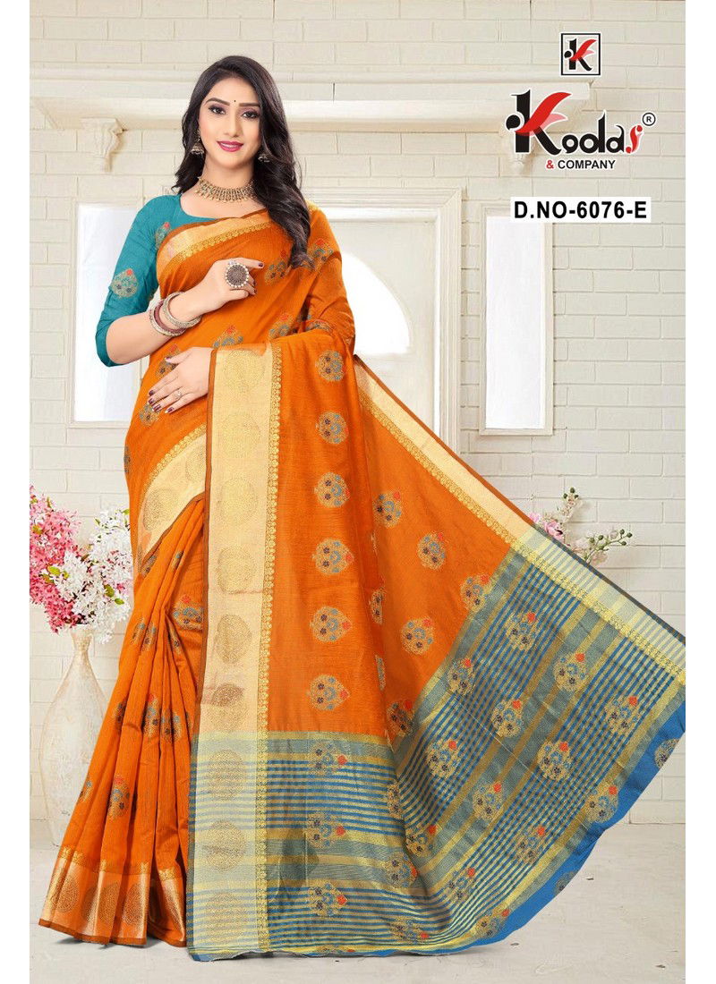 Zeenat 6076 Letest Feancy Cotton Silk Festive Wear Designer Saree Collection